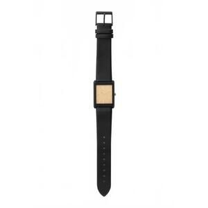 NEW BREDA men's virgil leather watch in black and gold